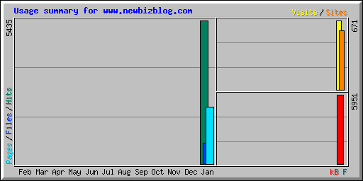 Usage summary for www.newbizblog.com